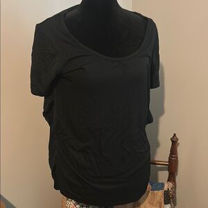 NWT BAMBOO Classic Black Short Sleeve Top